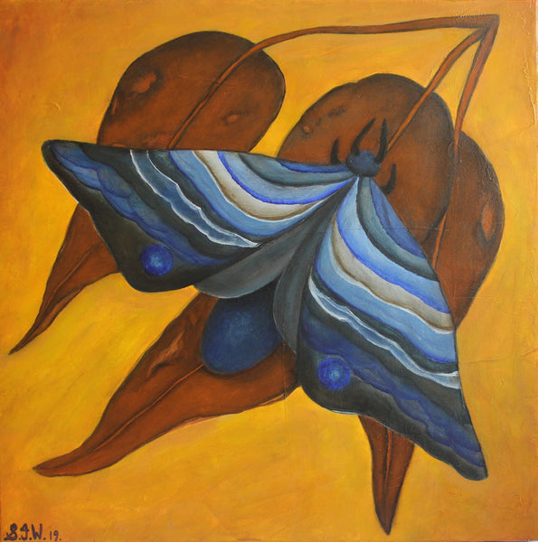 Midnight moth in autumn light